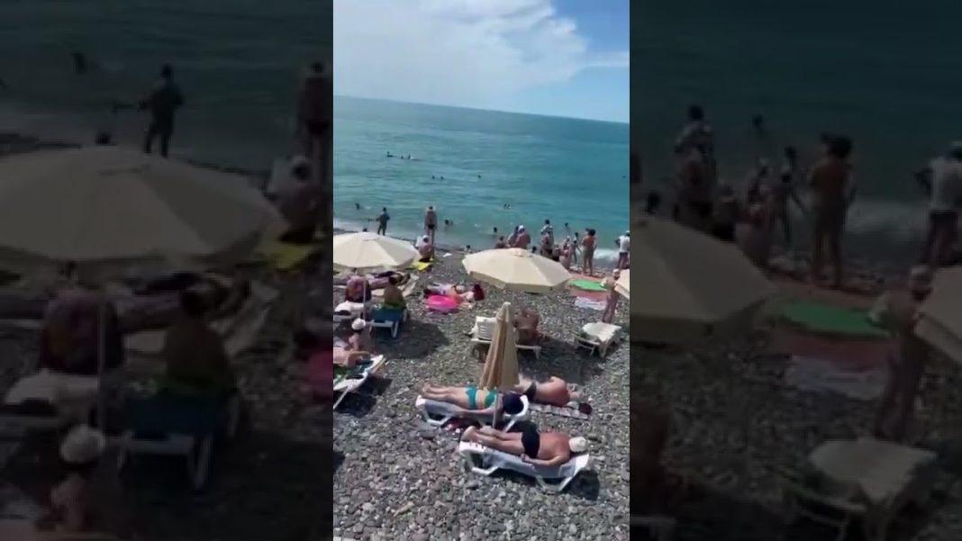 Как в СССР: происходящее на пляже в Сочи сняли на видео