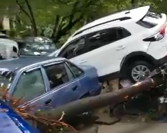 Кладбище машин на одной из улиц Сочи попало на видео