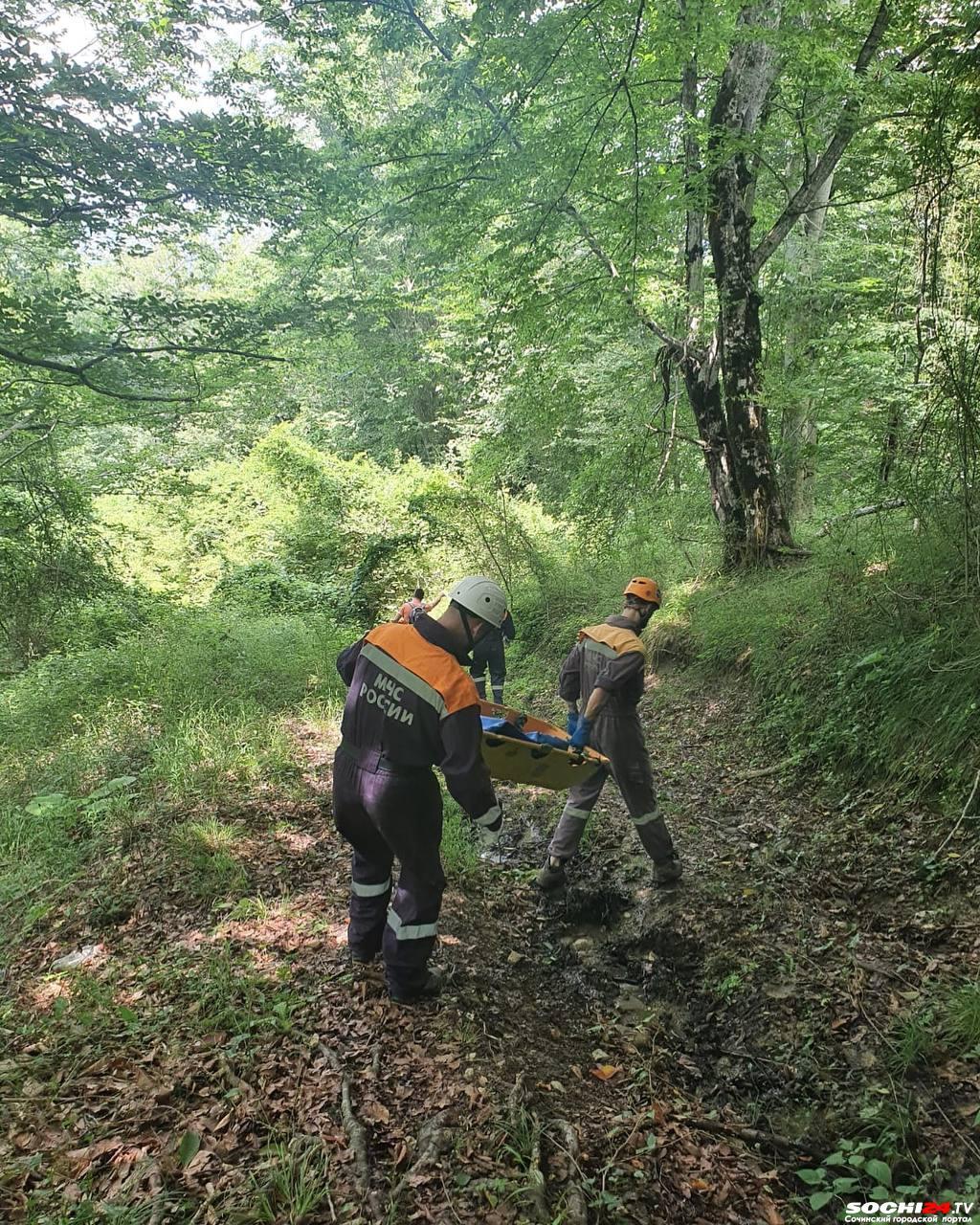 Сочинские спасатели помогли выбраться из леса пенсионерке, которая почувствовала себя плохо