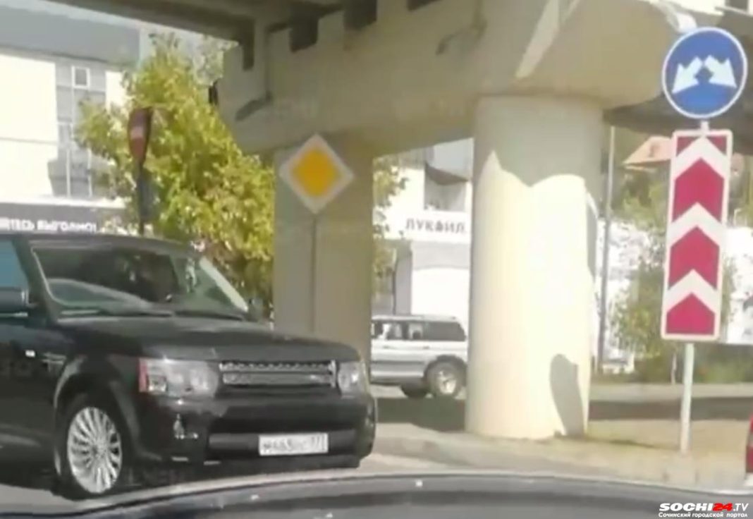 В Сочи водитель поехал «против шерсти» и попал на видео