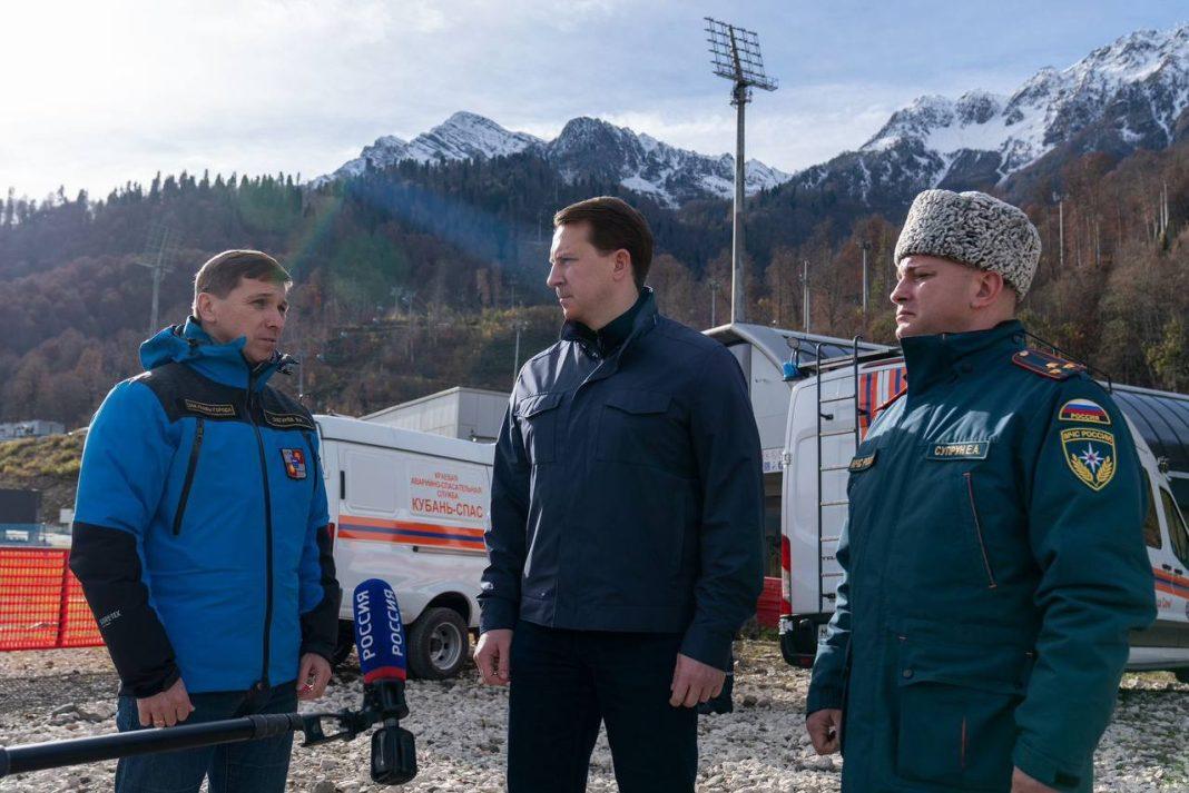 Отдыхать на Красной Поляне безопасно: мэр Сочи проконтролировал учения спасателей