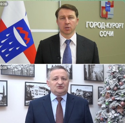 Мэры Сочи и Сухума обменялись видеопоздравлениями на Новый год