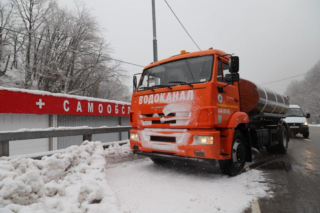 Последствия схода лавины: водоснабжение Олимпийской деревни и Розы Хутор обеспечат по временной схеме (ВИДЕО)