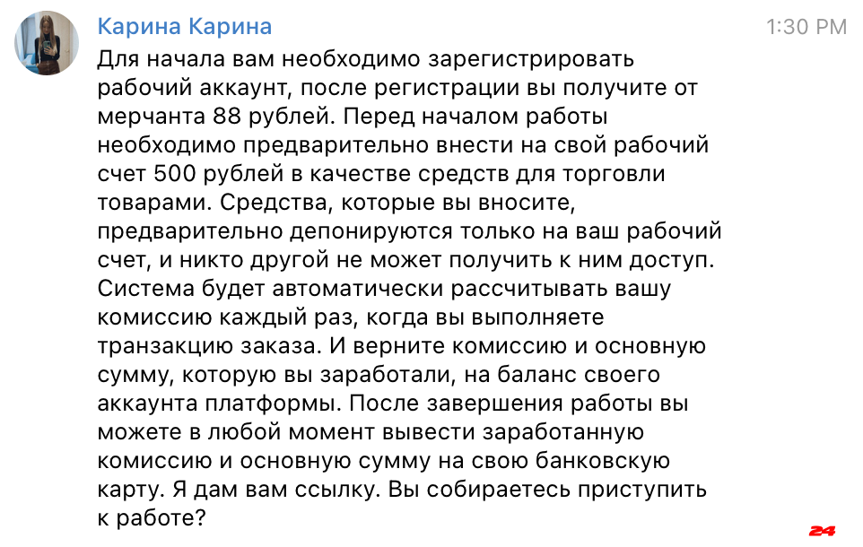 Написал менеджер Wildberries: что будет если согласиться на лёгкую работу в Интернете? 3