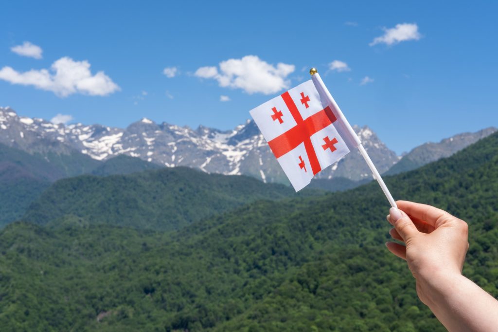 Поставь грузия. Флаг Грузии в горах. Игры созданные в Грузии. Памятные мероприятия вторжение Грузии в Южную Осетию в Абхазии.