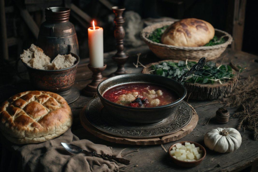 Запеченный в пиявках гусь и много чеснока: что ели на пиру в древней Руси?