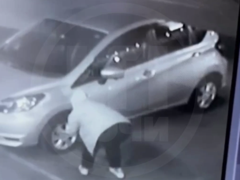 В Адлере женщина украла колпаки с автомобиля — видео