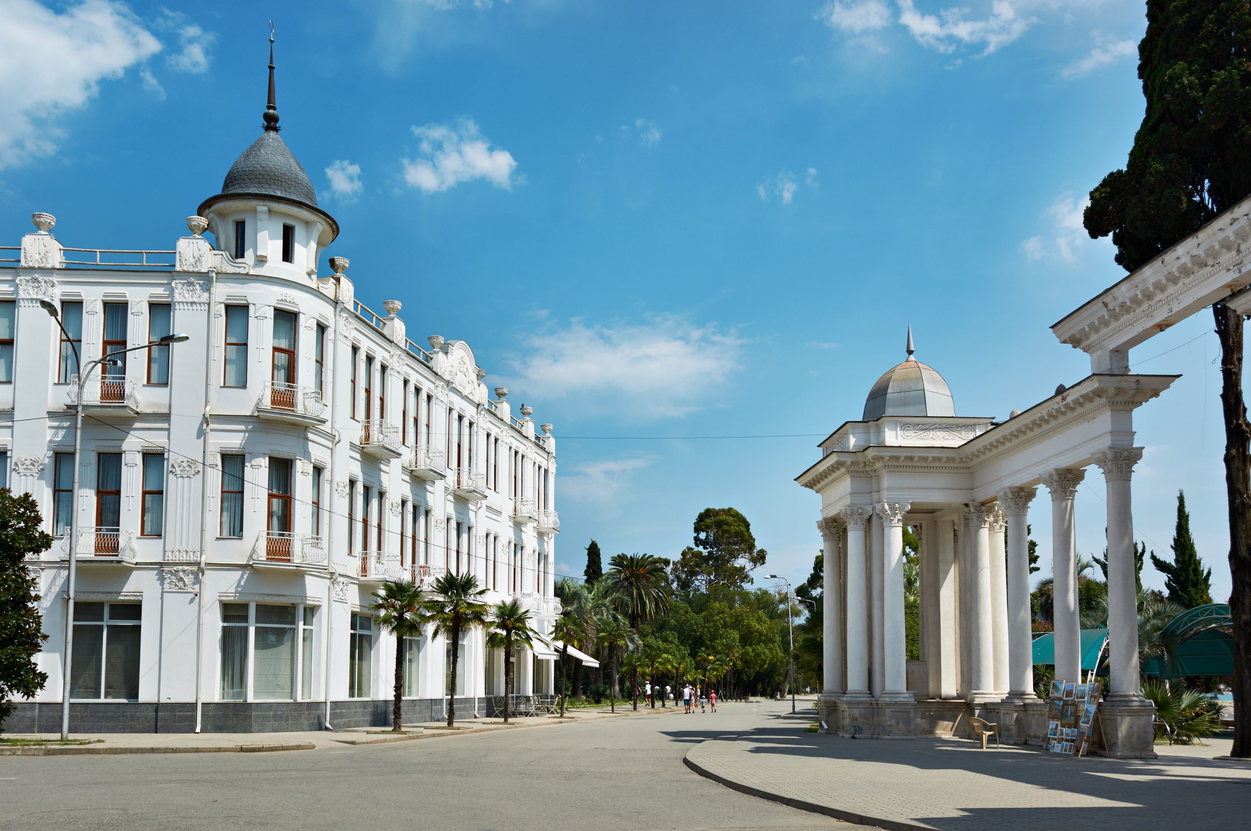 Urban landscape of the city of Sukhumi