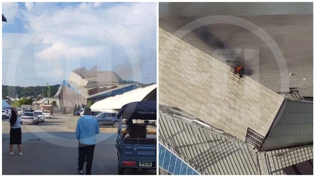 «Быстро разгорается»: в Сириусе полыхает концертный зал — видео