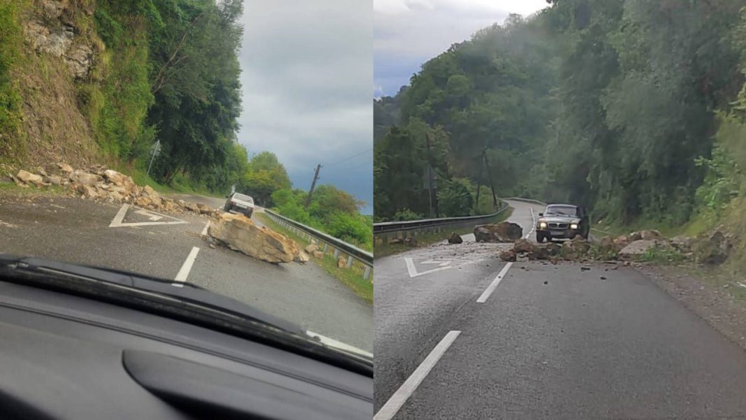 Камнепад парализовал движение на трассе под Сочи: как избежать опасности