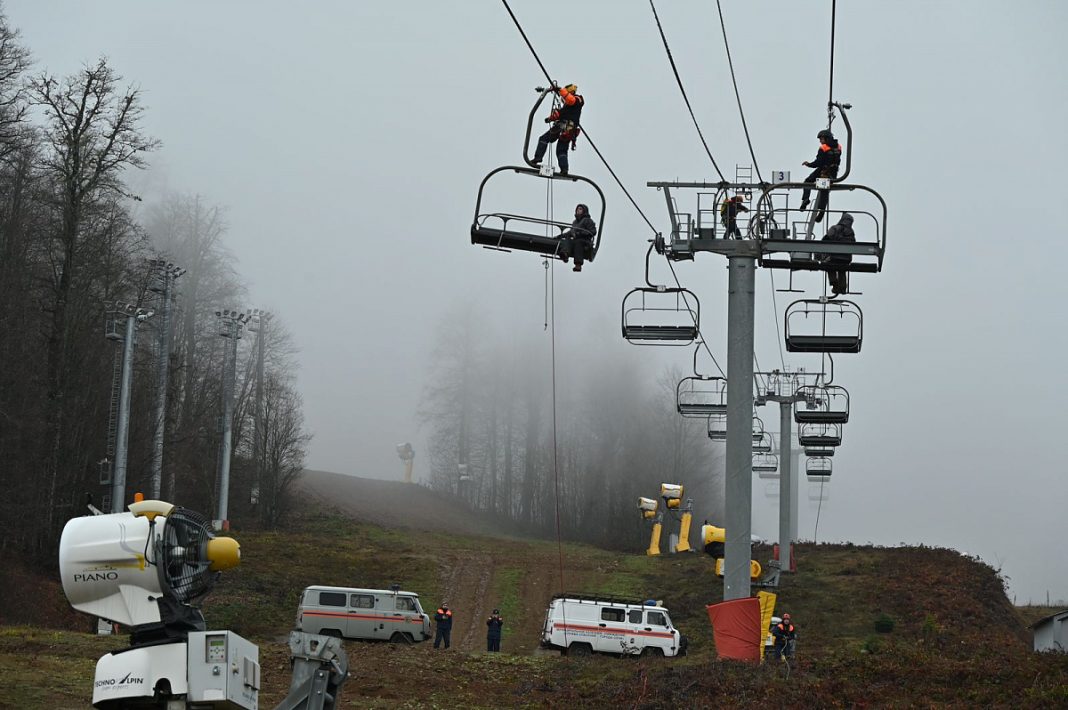 Учения в горном кластере Сочи прошли в преддверии зимнего сезона