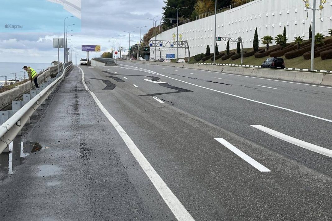 Схема движения на оползневом участке трассы Джубга-Сочи изменится с 27 ноября