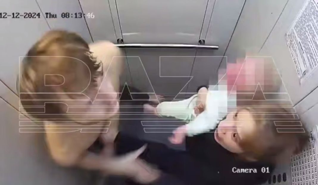 Шокирующее видео: «голая» пара в состоянии дикого опьянения дралась и падала с младенцем на руках