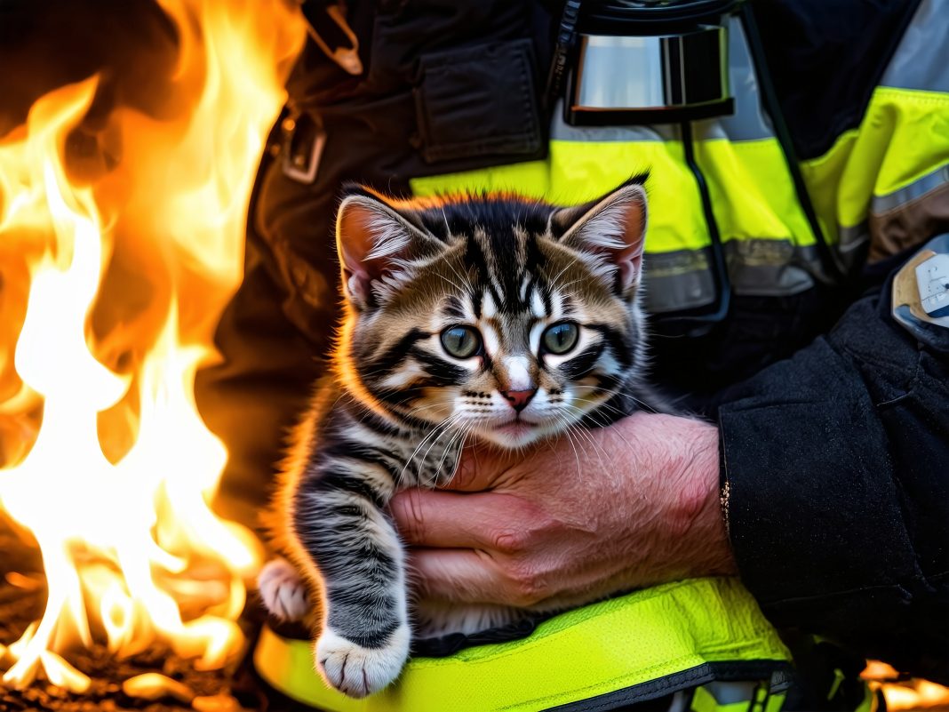 Спасателям удалось вынести домашнего кота из горящего здания: пожар произошел в СТ Кедр