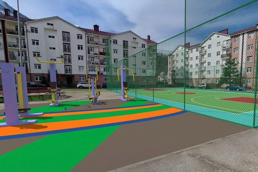 На Эстонской в Сочи откроют новую спортзону с тренажерами и детским городком