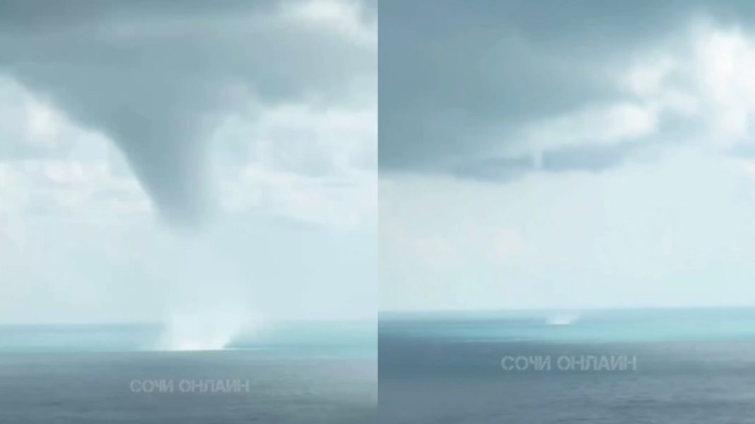 Сразу два смерча образовались у побережья Сочи — видео