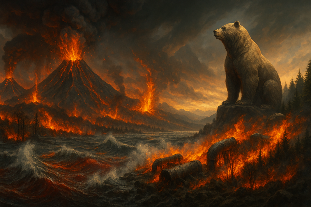 «Вулканы проснутся, а воды затопят»: пугающие описания о судьбе РФ и сдвиге мира в 2025 году из США XX века