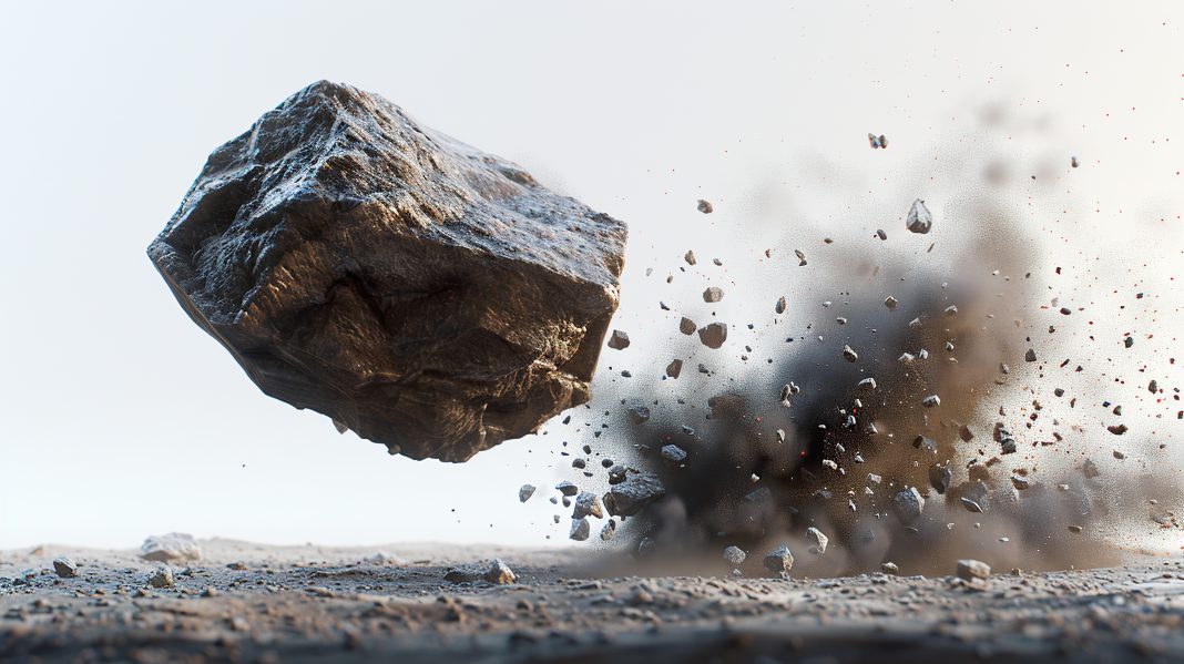 Чудом избежали гибели: в Абхазии скала обрушилась на движущийся автомобиль