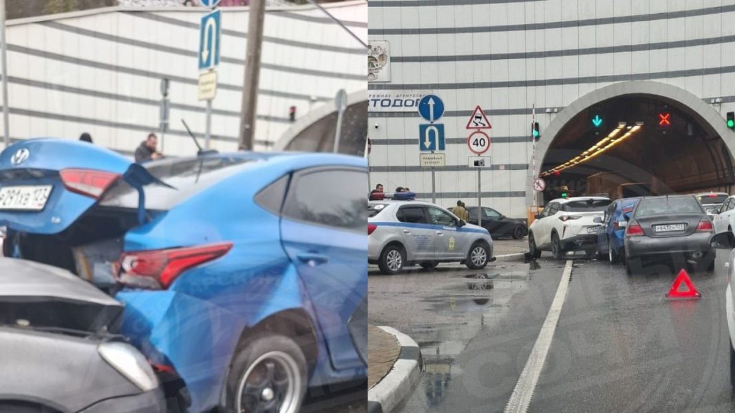 Массовое ДТП в тоннеле Дублера Курортного проспекта ограничило движение в Сочи