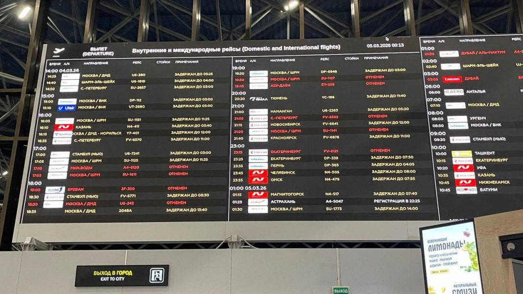 Из-за угрозы БПЛА часть рейсов из Сочи была перенаправлена в другие города